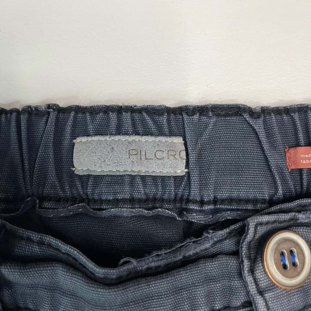 Pilcro Utility Pants Size 29 Dark Gray Cargo Wide Leg Charcoal - Picture 11 of 11